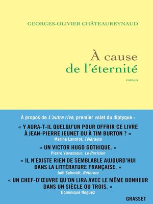 cover image of A cause de l'éternité